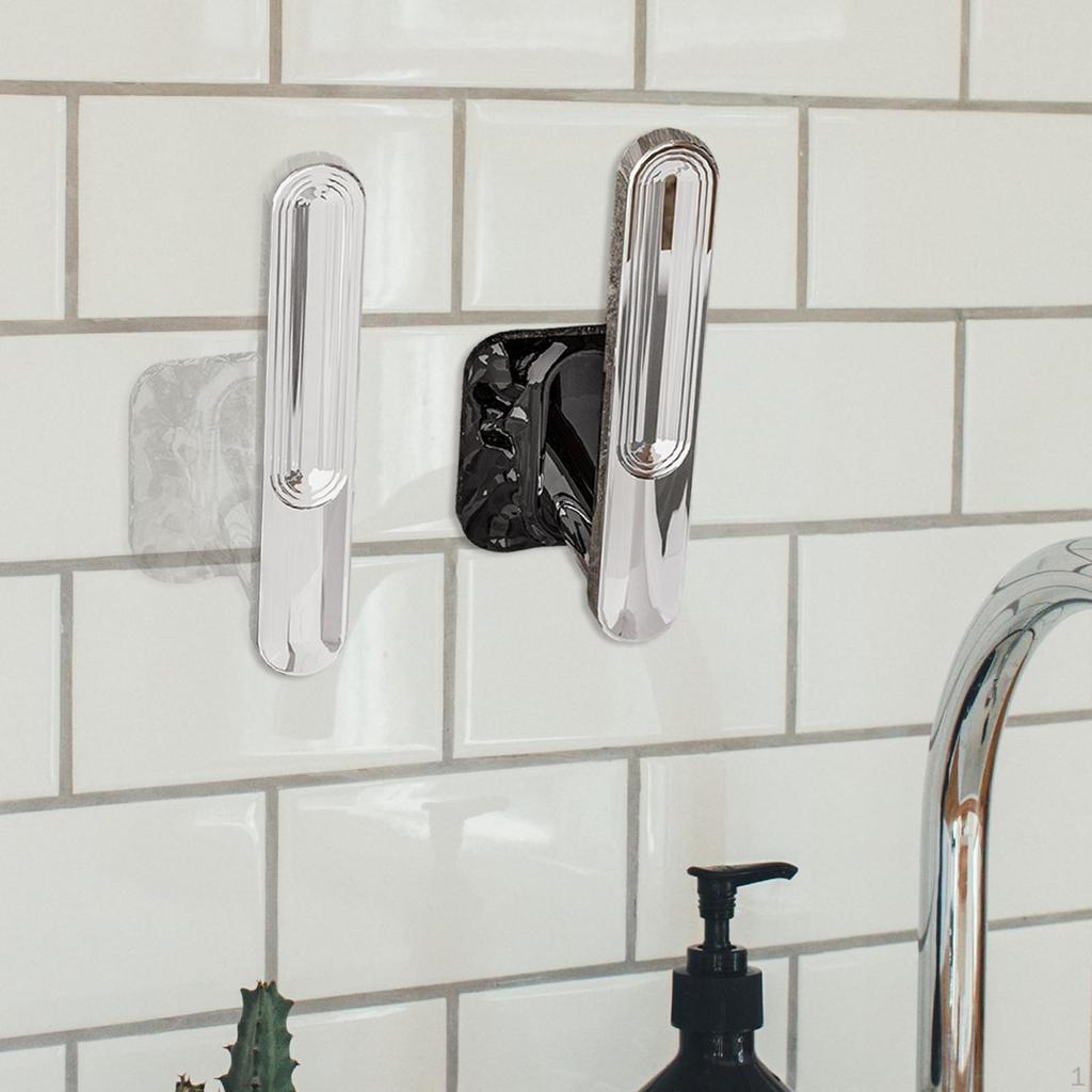 2 Pieces Towel Hooks Shower Sticky Hook Wall Holder Hangers Hairband for Bathroom