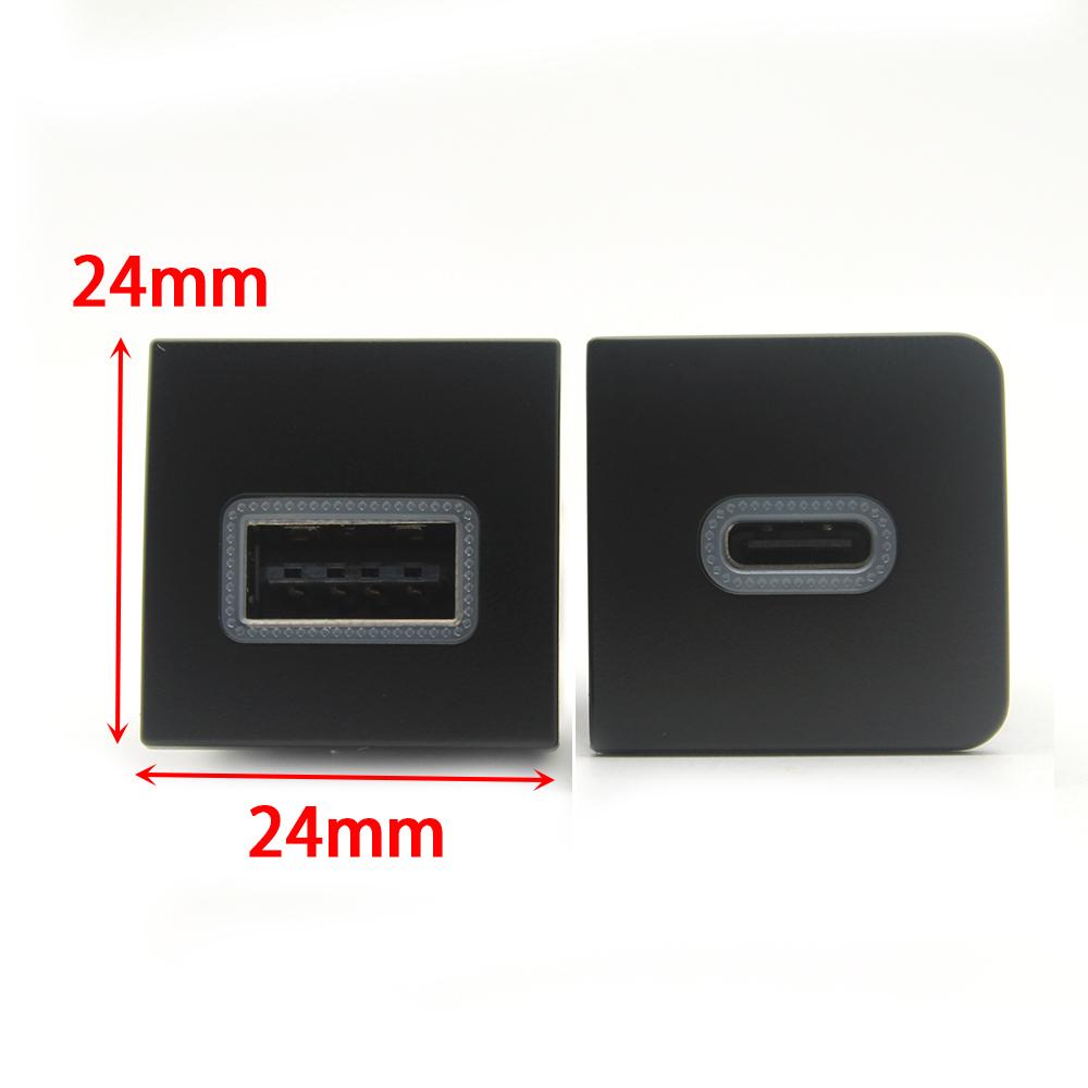 Car Rapid Charger TYPE-C QC3.0 USB Interface Dual Socket for Phone Charger Suitable For VW Golf 5 Golf 6 Accessories Battery Switches5