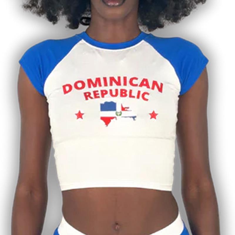 Damski crop top slim fit w stylu Y2K - Streetwear w stylu europejskim i amerykańskim