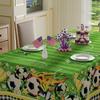 Soccer Grass Flowers Trophy Rectangle Tablecloth for Table Decor Football Sports Game Day Kitchen Dining Table Cloth Party Decor