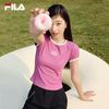 FILA Women's Ribbed Slim-Fit Short Sleeve T-Shirt