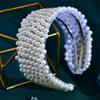 Elegant Faux Pearls Headbands Rhinestones Hair Hoop Girls Hairband for Weddings and Parties