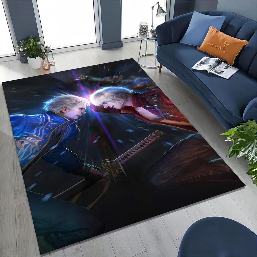 3D D-Devil May Cry DMC Games Vergil Dante Tapijt voor Slaapkamer Woonkamer Bank Huis Deurmat Decor, Groot Kinderspeel Antislip Vloermat