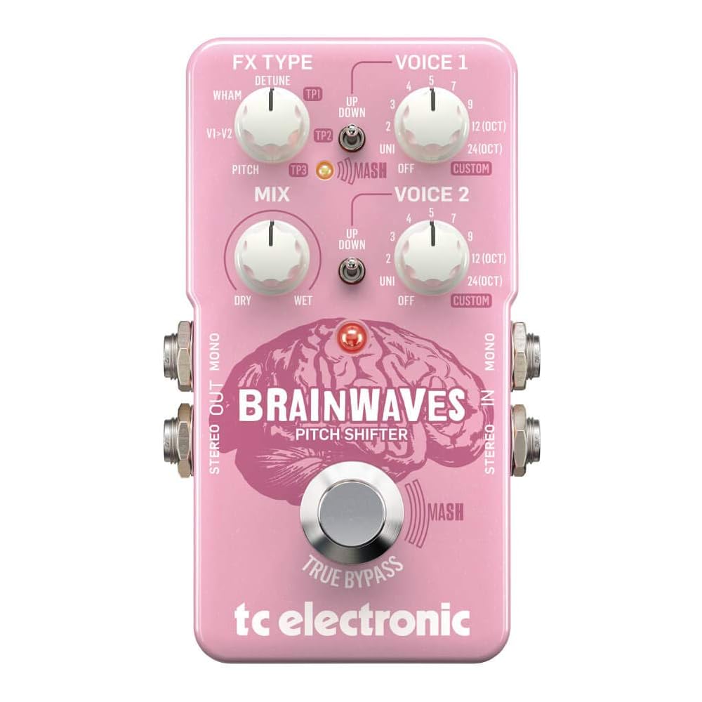 tc electronic Brainwaves Pitch Shifter Guitar Effects Pedal Compact Design High Quality Sound