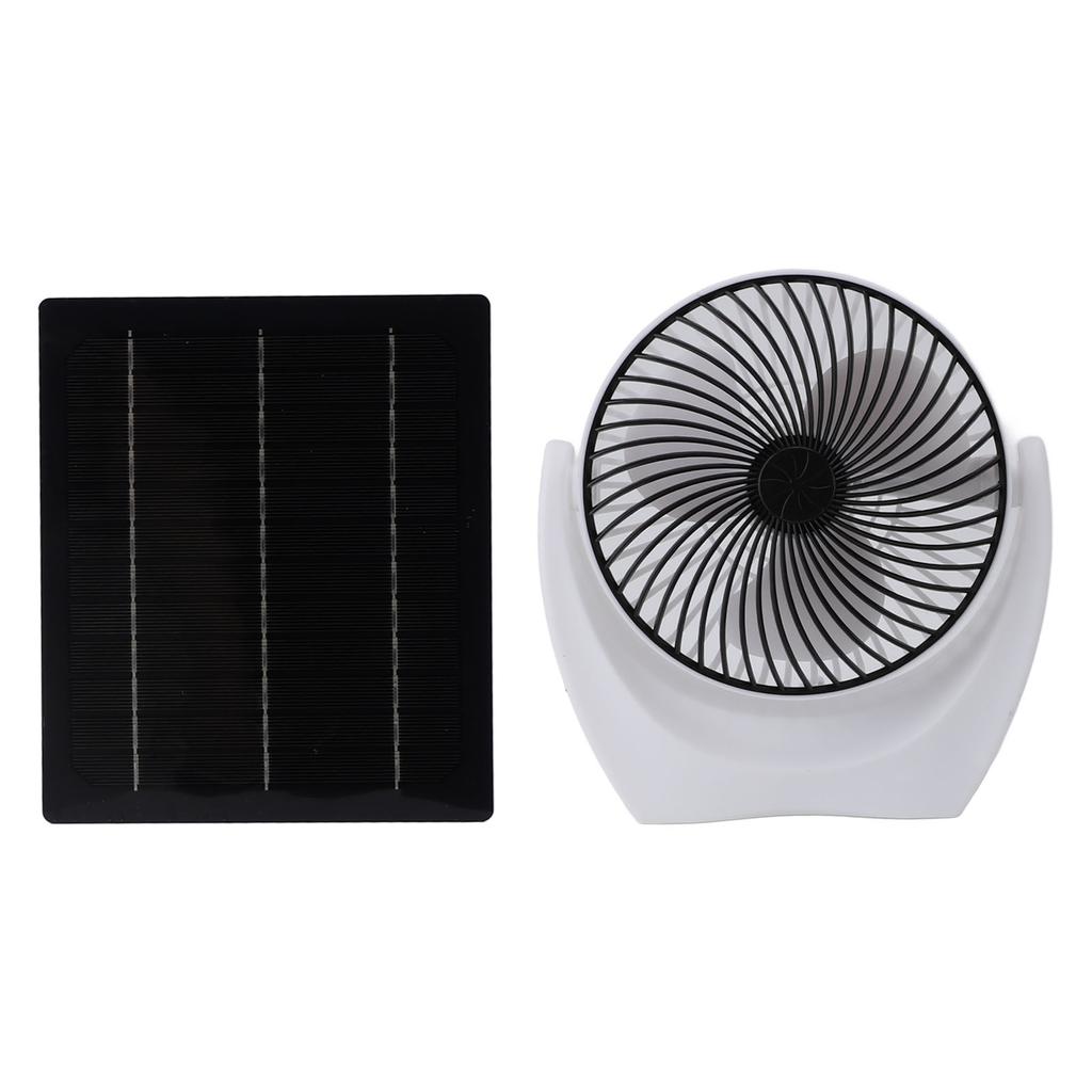 Camping Fan with Solar Panel 4.5W Solar Powered Fan Quiet USB Fan for Outside Picnic Barbecue Fishin