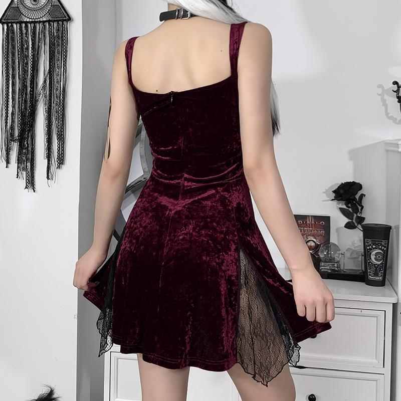 Buy Gothic Punk Wine Red Backless Lace Up Sleeveless Dress Patchwork Mini Fairy Dresses at affordable prices free shipping, real reviews with photos Joom Buy Gothic Punk Wine Red Backless Lace Up Sleeveless Dress Patchwork Mini Fairy Dresses at affordable prices free shipping, real reviews with photos Joom