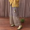 Summer Linen Women's Casual Pants Cool Patchwork Loose Wide-leg Sunscreen Trousers