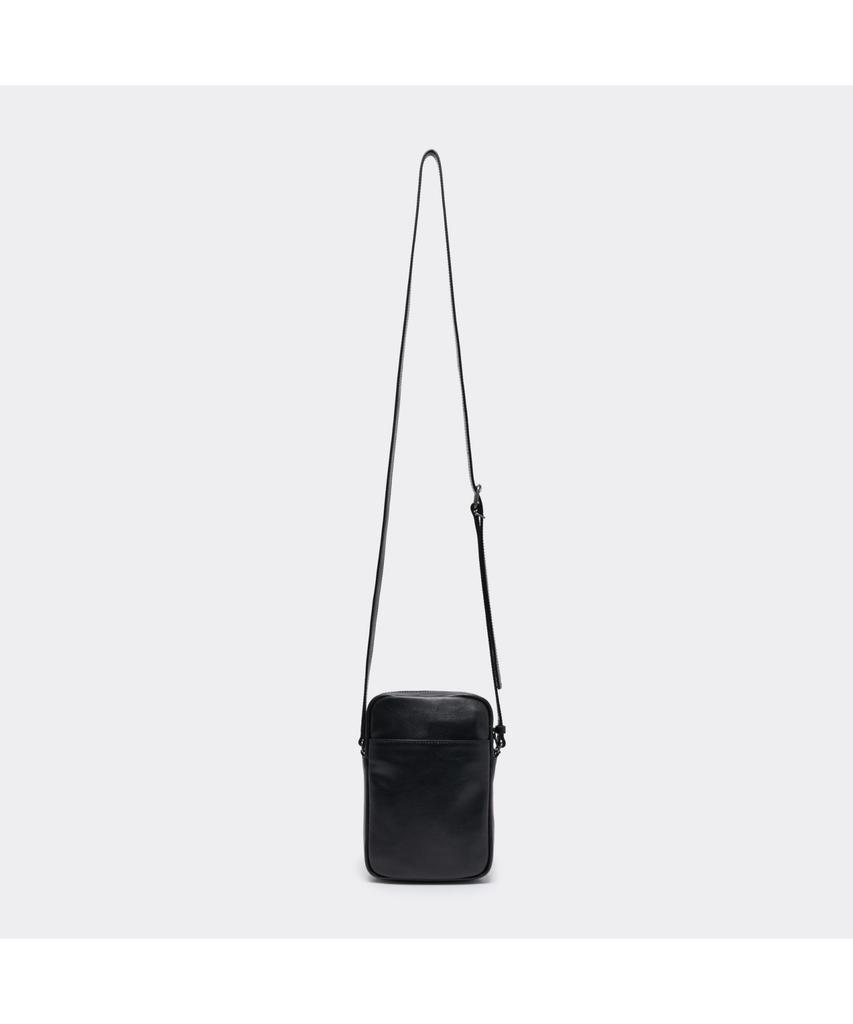 Customellow Black Leather Mini Cross Bag Cabax25513Bkx