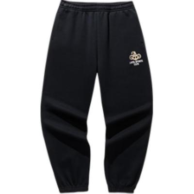 Loose Retro Letter Print Knitted Sports Pants Men Bottoms Basic-Black 152518302S-2