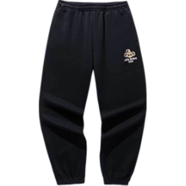 

Anta Свободные спортивные вязаные брюки с принтом ретро-букв для мужчин, низ, базовый черный 152518302S-2