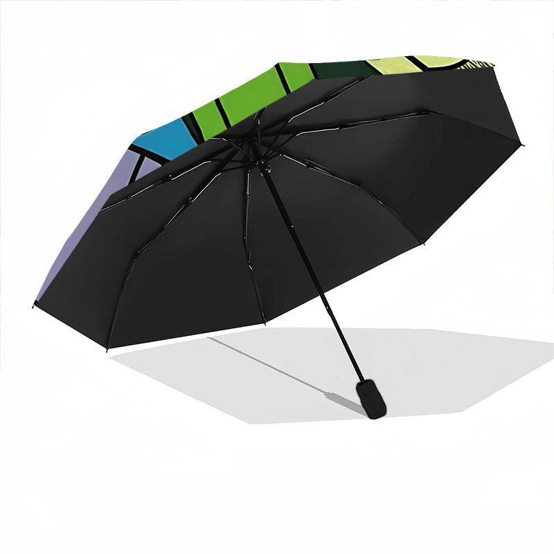 1pc Colorful Pencils Automatic Folding Umbrella - 8-Rib Automatic Open/Close, Portable Collapsible Compact Umbrella yy251218039