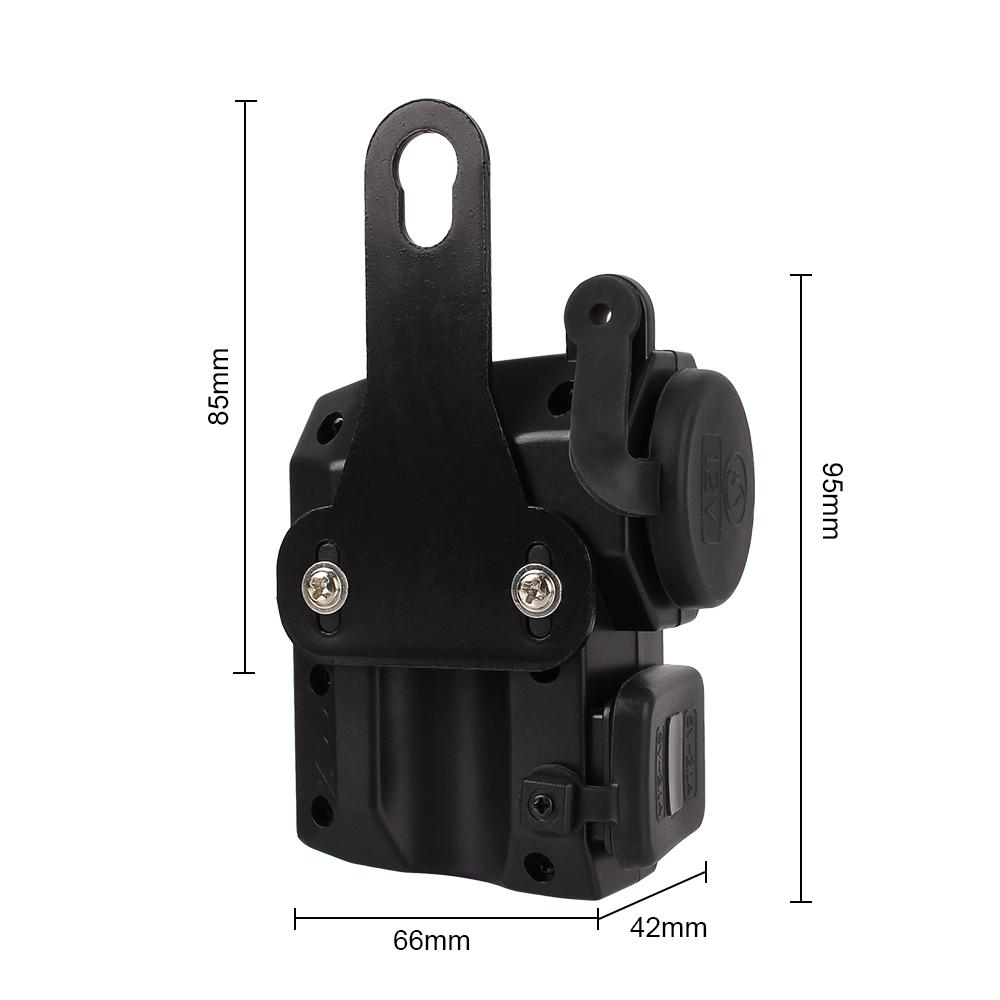 Dual USB Port Cigarette Lighter Socket for Phone Motorcycle Handlebar Charger Digital Display 5V 2.1A Adapter Power Supply