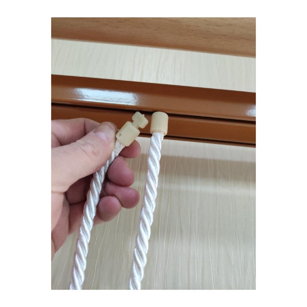 Einzelflügel-Regenmuster, feine Leinenstruktur, 1–2 spärlich plissierter Seil-Kreuzer-Tüllvorhang