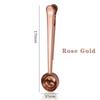 2-in-1 Stainless Steel Coffee Measuring Spoon Multifunctional Coffee Bean Spoon Milk Powder Flour Sealed Clamp Spoon Coffee Tool
