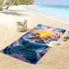 Tropical Island Sunset in Glass Design Beach towel quick-drying for travel outdoor sports jogging beach and swimming