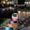 Solar Powered Led Outdoor Wall Light,4 Pack Pathway Lights,solar Color Changing Led Garden Fence Light,walk-in Wall Garden Pathway Lights