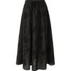 Advanced and elegant feather trimmed floral skirt, women's umbrella skirt, temperament long skirt