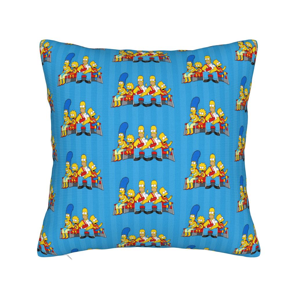 Funny Cartoon S-Simpsons Family Portrait Pillow Case Comfy Pillow Cover For Chair Sofa Home Decor Fashion Cushion Cover