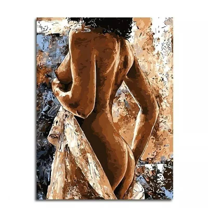 

Современное настенное искусство для гостиной: Женский обнаженный вид со спины холст постер 20x30 cm Unframed