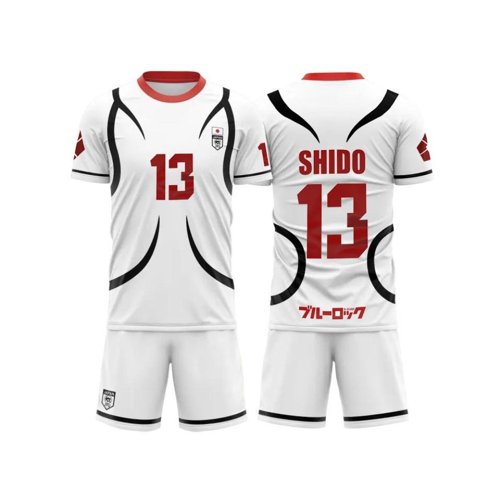Horké Blue Lock Japonsko U20 Bílá Kreslená Anime Cosplay Pánské Obleky Dres Letní Dětský Set s Krátkým Rukávem Módní Dámské Sportovní Sety