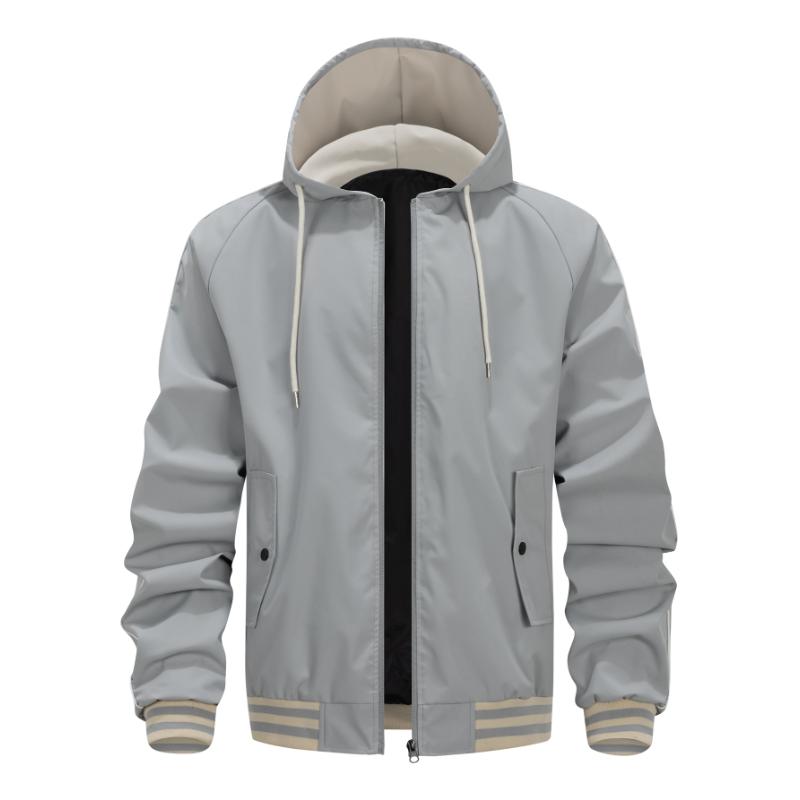 

Мужская спортивная уличная повседневная свободная универсальная толстовка с капюшоном S серый