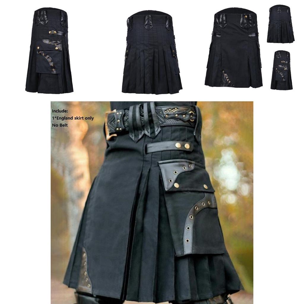 Eleganter mittelalterlicher schottischer Herrenkilt für authentische Vintage-Cosplay-Kostüme