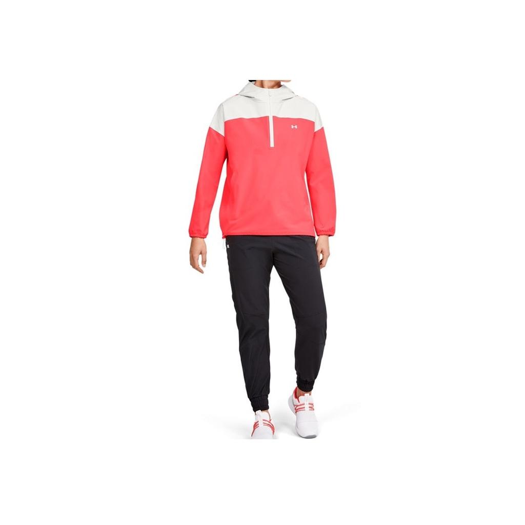 Under Armour Recove Casual Training Color Block Hooded Jacket Women Jackets Red 1351932-628
