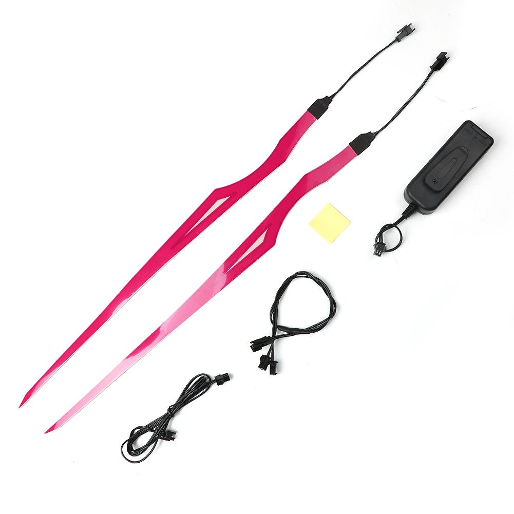 Wasserdichter Motorrad Fahrradhelm LED Kaltlichtstreifen EL Aufkleber 4 Blinkende Warnlichter Nachtfahrhelm