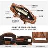Genuine Leather Men's Business Travel Pillow Bag Classic Handbag Casual Versatile Shoulder Briefcase Cowhide