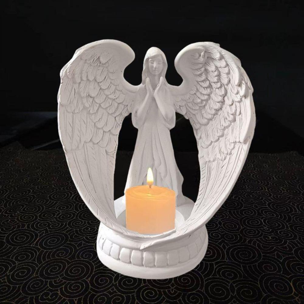 Resin Resin Carved Figure Candle Holder Decor Office Workstation Tabletop Candle Holder