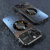Luxury Titanium-Colored Glass Window Magnetic Wireless Charging Phone Case Cover