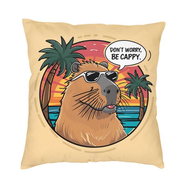 Custom Cute Capybara Cushion Cover Sofa Home Decor Square Throw Pillow Case 40X40Cm