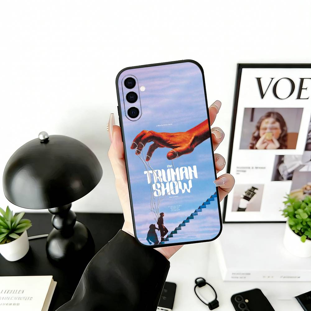 

T-The T-Truman S-Show Phone Case Black Silicone Soft For Samsung Galaxy A73,A72,A71,A70,A53,A52,A51 Samsung a21