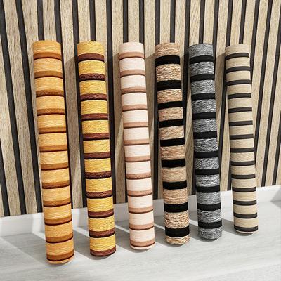 Imitation Wood Grain Wall Grille PVC Self-adhesive Waterproof And Moisture-proof Wall Stickers TV Background High-end Wallpaper