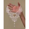 Beautiful Lace! European and American Lace Women's Necklace, Original Simple Exaggerated White Collarbone Chain, Fake Collar Accessory