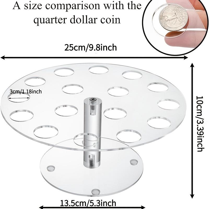 Clear Acrylic 16 Holes Design Ice Cream Cone Holder Transparent Cupcake Display Stand for Buffet Party 1 piece pack