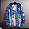 Men's Colorful Reflective Gradient Summer Jacket - Ice Silk Ultra-Thin Sun Protection