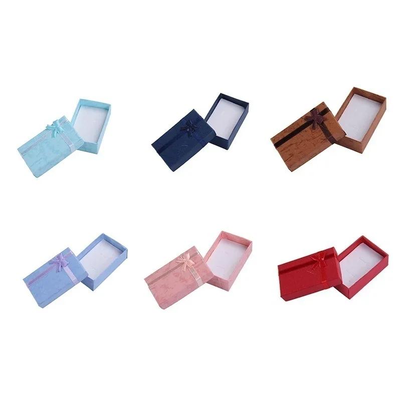 2 Pcs High Quality Necklace Bracelet Ring Set Small Jewellery Gift Boxes Bag  Jewelry Packaging   Box Earring Organizer