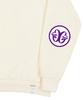 GRAVER [Unisex] Elbow Deco Logo Sweatshirt_Cream/Purple Logo