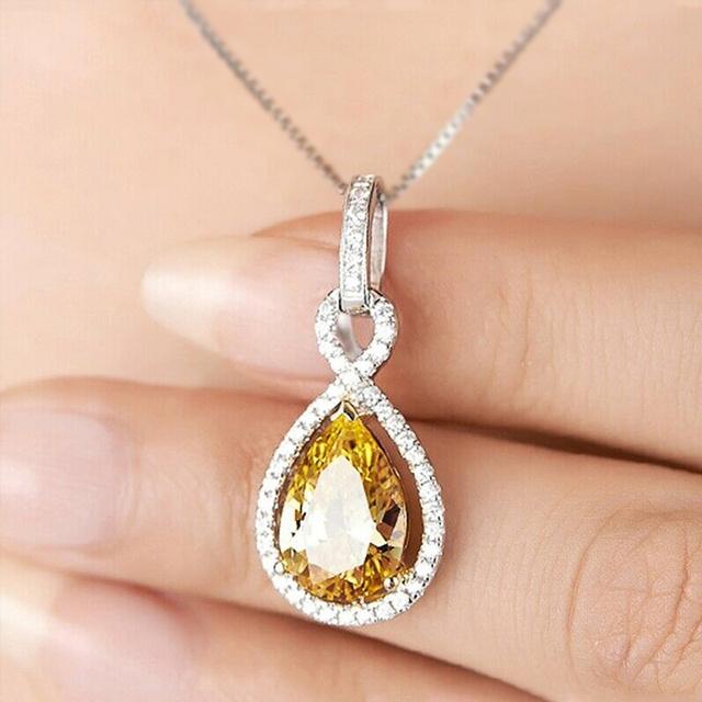 

CAOSHI винтажные элегантные женские подвески-ожерелья великолепные очаровательные хрустальные аксессуары для шеи персонализированные трендовые ювелирные изделия шикарный подарок 45cm жёлтый