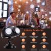 Christmas LED Snowfall Projector Light Snowflake Laser Landscape Light Adjustable Rotation Spotlight Lightning Garden Party Lamp