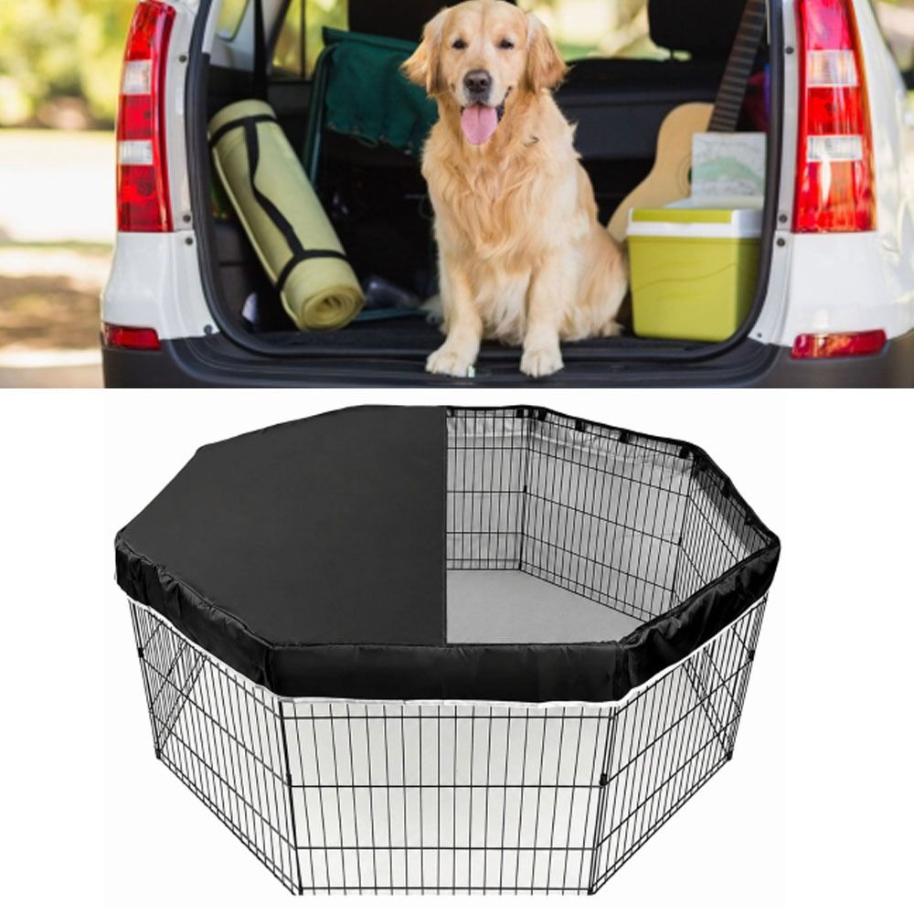 Mesh Pet Cage Cover 8 Panel Kennel Shade Protector Durable Dog Pen Cover  Small Animals