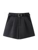 Plus Size Women's High Waist Woolen A-Line Shorts - Autumn/Winter Slimming Wide-Leg Pants