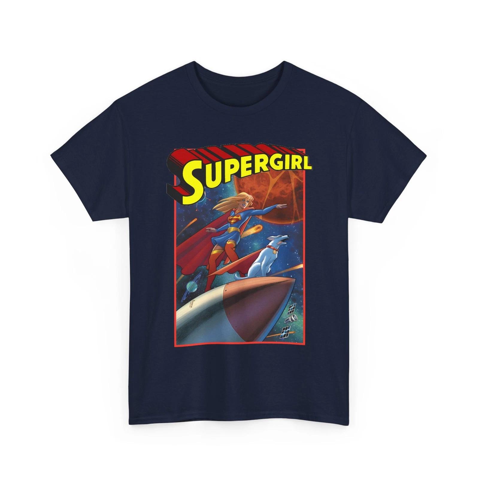 Supergirl & Krypto T-Shirt Amanda Conner Art 2026 Movie Retro Vintage-Style Tee XXL