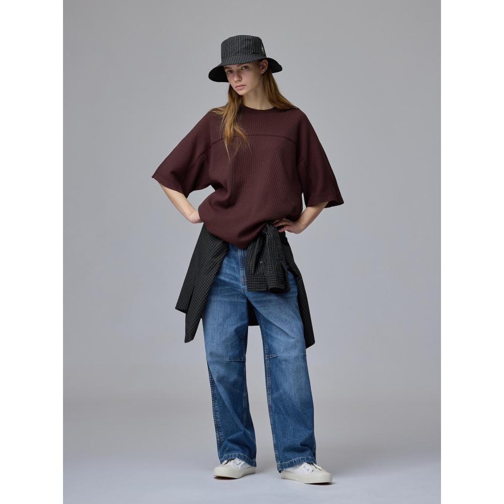 Gu By Uniqlo Dry Waffle Oversized T 5 minuTe Sleeve Undercover