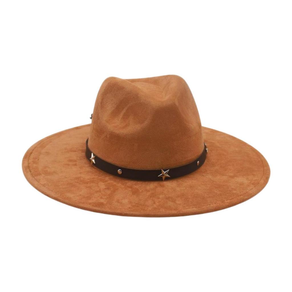 Simple Suede Premium Hepburn Cowboy Hat Top Hat