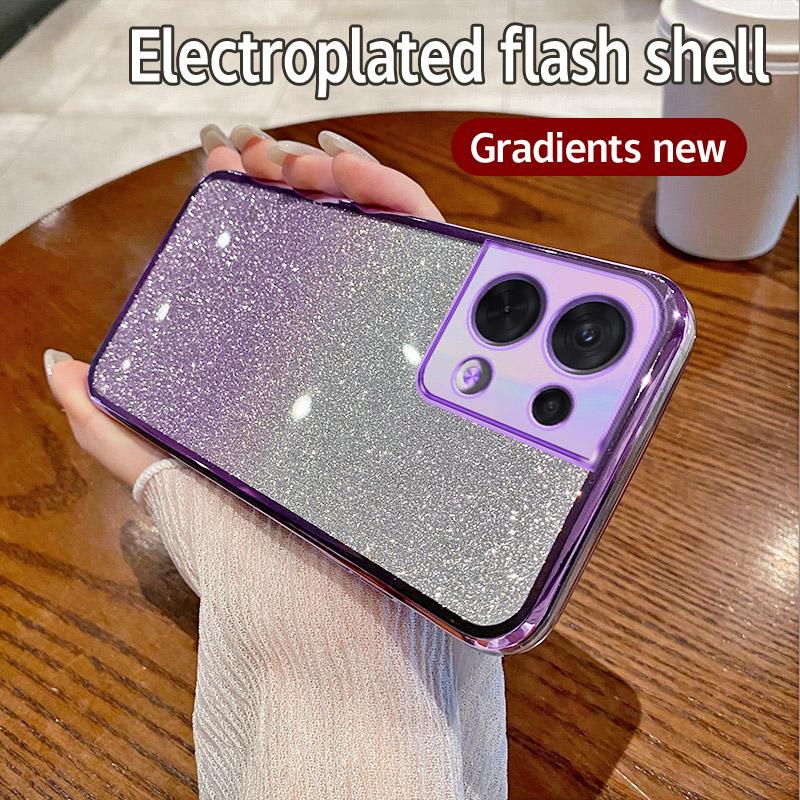 Glitter Electroplated Phone Case For OPPO Reno Z 2 2Z 3 4 5 5K 6 Reno 7 Pro 7 SE Silicone Soft TPU Fashion Back Cover Reno 6Z