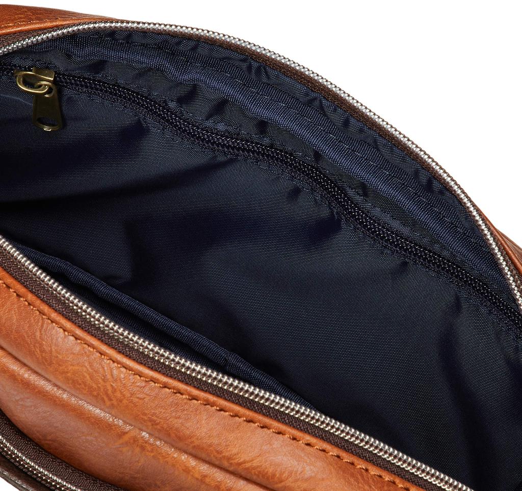 Waist Antique Synthetic Body Camel [Lee] Bag, Leather-like Leather, Bag, One-shoulder Bag,