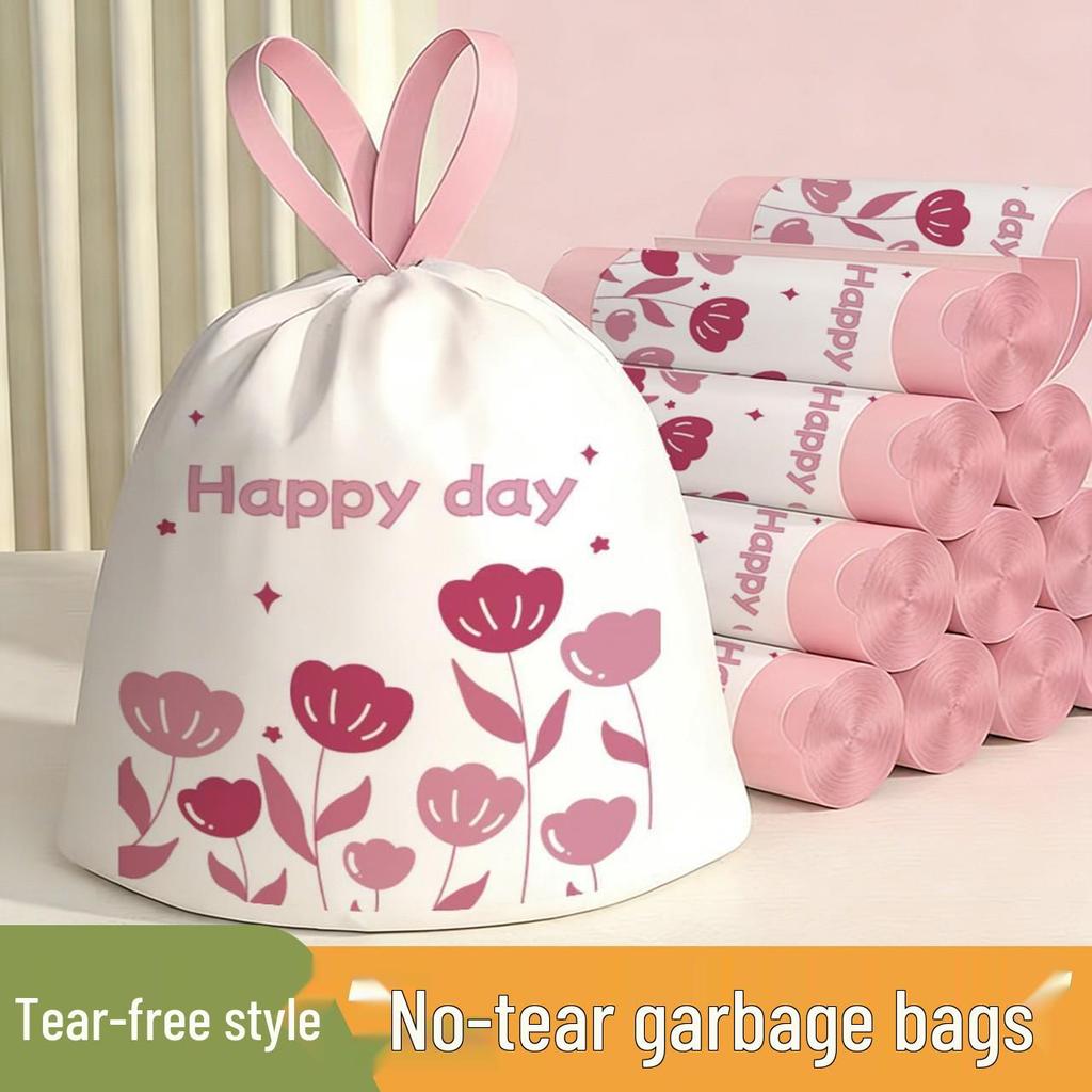 Tulip Fragrance Oversized Drawstring No-Tear Kitchen Trash Bags