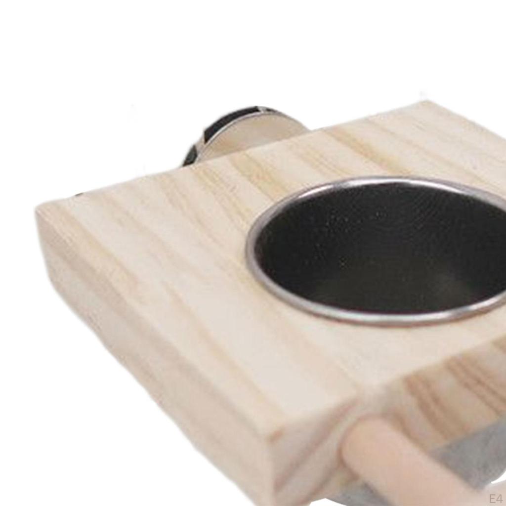 Bird Feeder Cup with Wooden Platform Easy To Install Durable Hanging Feeders Birdseed And Water
